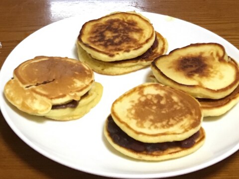 ホットケーキミクスで子供と一緒に手作りどら焼き♡